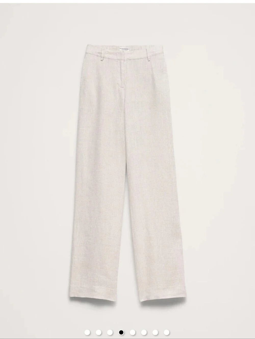 NWT Banana Republic The Everyday Wide Leg Linen Pant Sz Medium Nautral $140 MSRP
